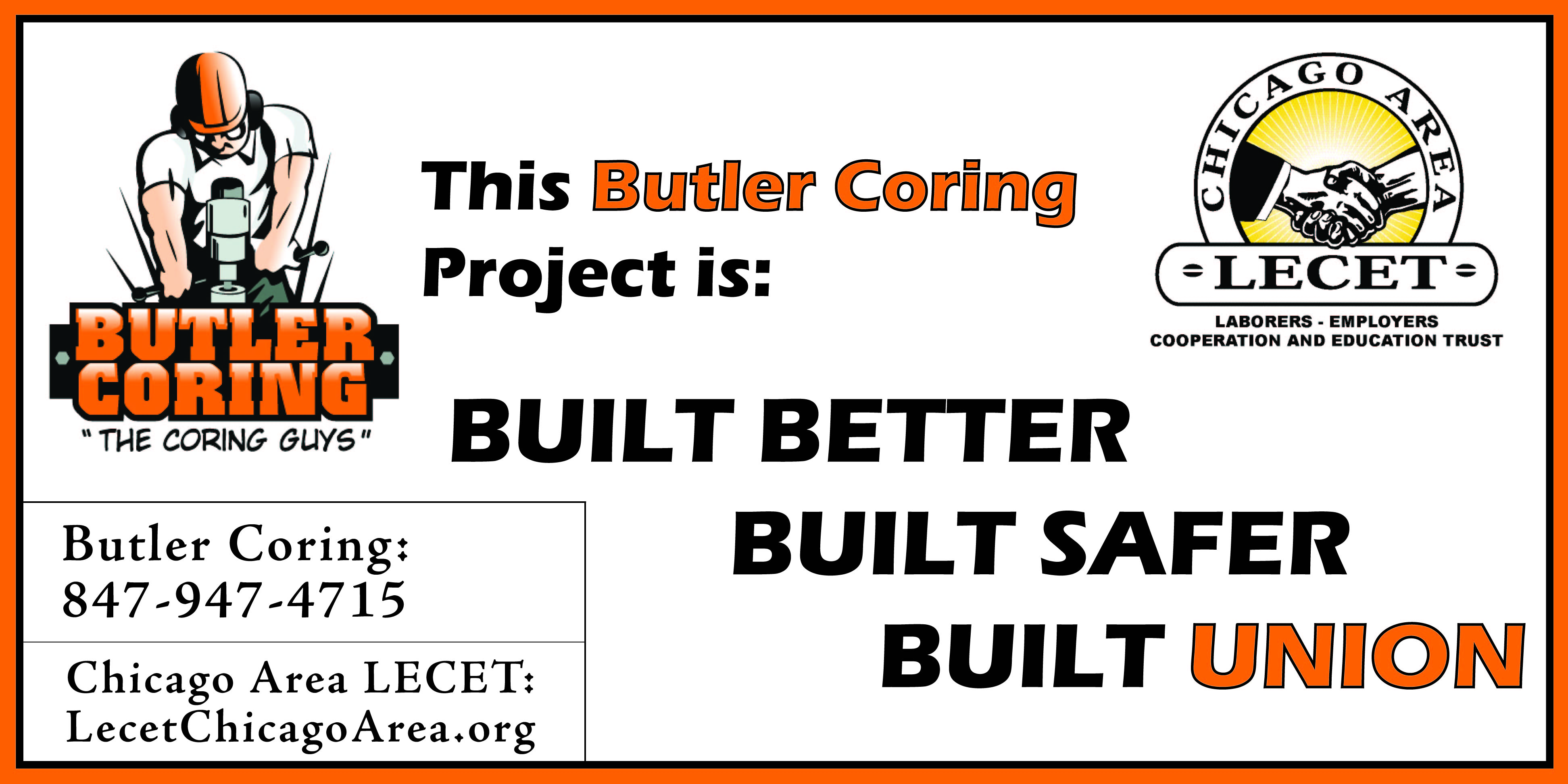 Butler Coring Banner